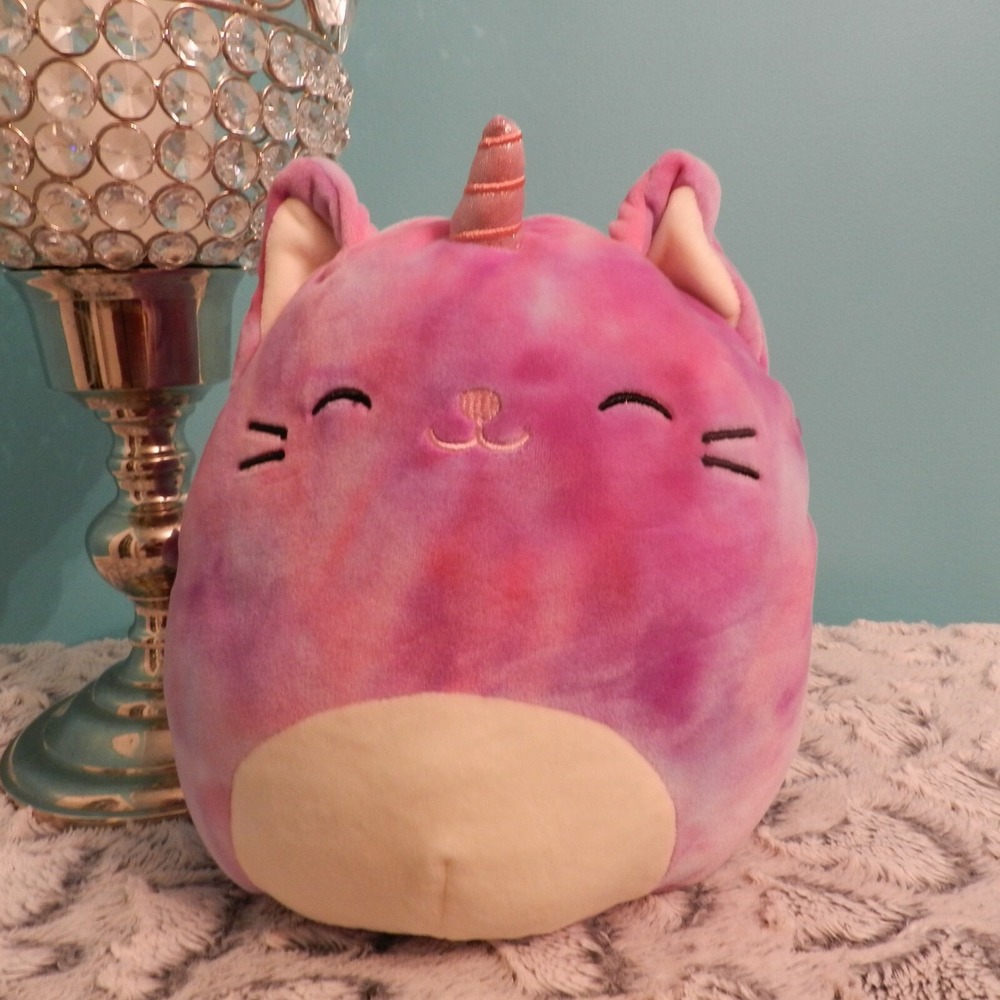 Squishmallow 8" Cali the Pink and Purple Tie Dye Caticorn Kellytoy Plush